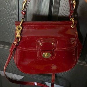 Coach deep burgundy 2 strap